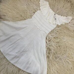 ALICE + OLIVIA Janella Off-The-Shoulder A-line Dress